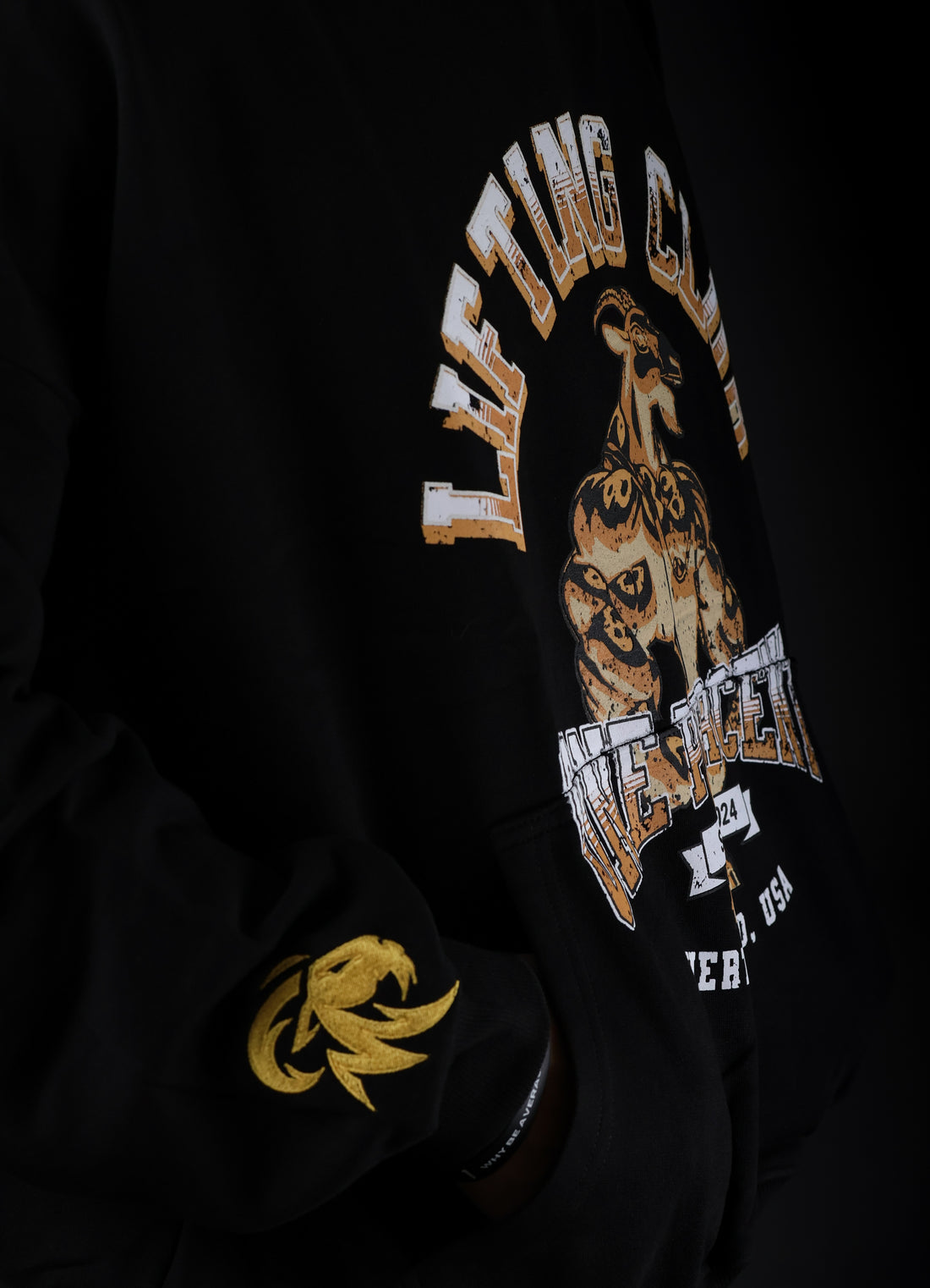 Oversized Hoodie Golden Goat Lifting Club